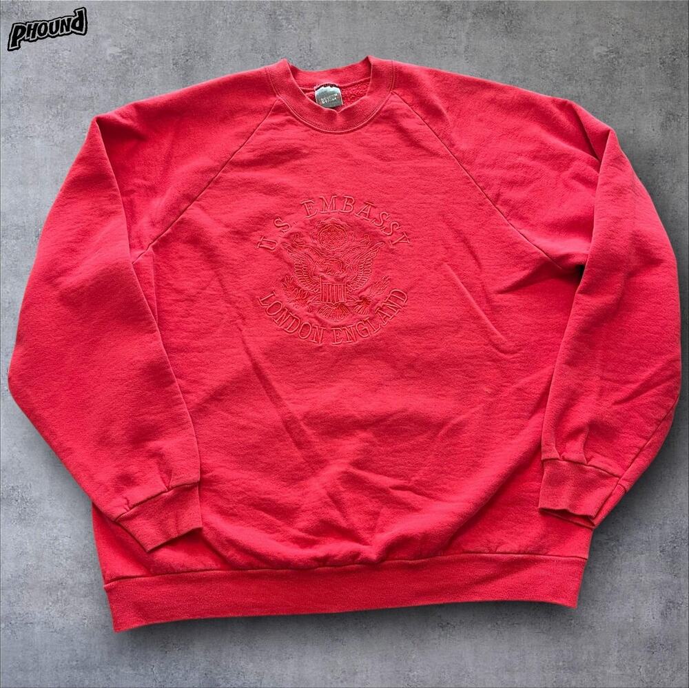 Vintage Screen Stars Sweatshirt Mens XL US Embassy London England Crewneck 90s